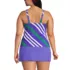 Women's Plus Size Square Neck Underwire Tankini Swimsuit Top, Back