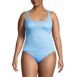 Women's Plus Size Square Neck Underwire Tankini Swimsuit Top, Front