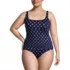 Women's Plus Size Square Neck Underwire Tankini Swimsuit Top, Front