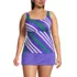 Women's Plus Size Square Neck Underwire Tankini Swimsuit Top, Front