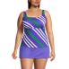 Women's Plus Size Chlorine Resistant Square Neck Underwire Tankini Swimsuit Top, Front