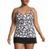 Women's Plus Size Mastectomy Chlorine Resistant Square Neck Tankini Swimsuit Top, Front