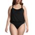 Women's Plus Size Chlorine Resistant Blouson Tankini Swimsuit Top, Front