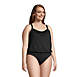 Women's Plus Size Chlorine Resistant Blouson Tummy Hiding Tankini Swimsuit Top Adjustable Straps, alternative image
