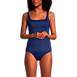 Women's Mastectomy Chlorine Resistant Square Neck Tankini Swimsuit Top Adjustable Straps, Front