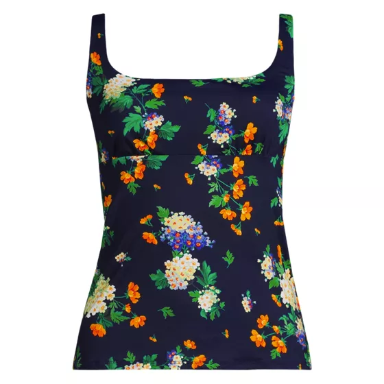 Women's Plus Size Square Neck Underwire Tankini Swimsuit Top - primary