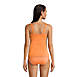 Women's Chlorine Resistant Square Neck Underwire Tankini Top Swimsuit Adjustable Straps, Back