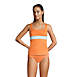 Women's Chlorine Resistant Square Neck Underwire Tankini Top Swimsuit Adjustable Straps, Front