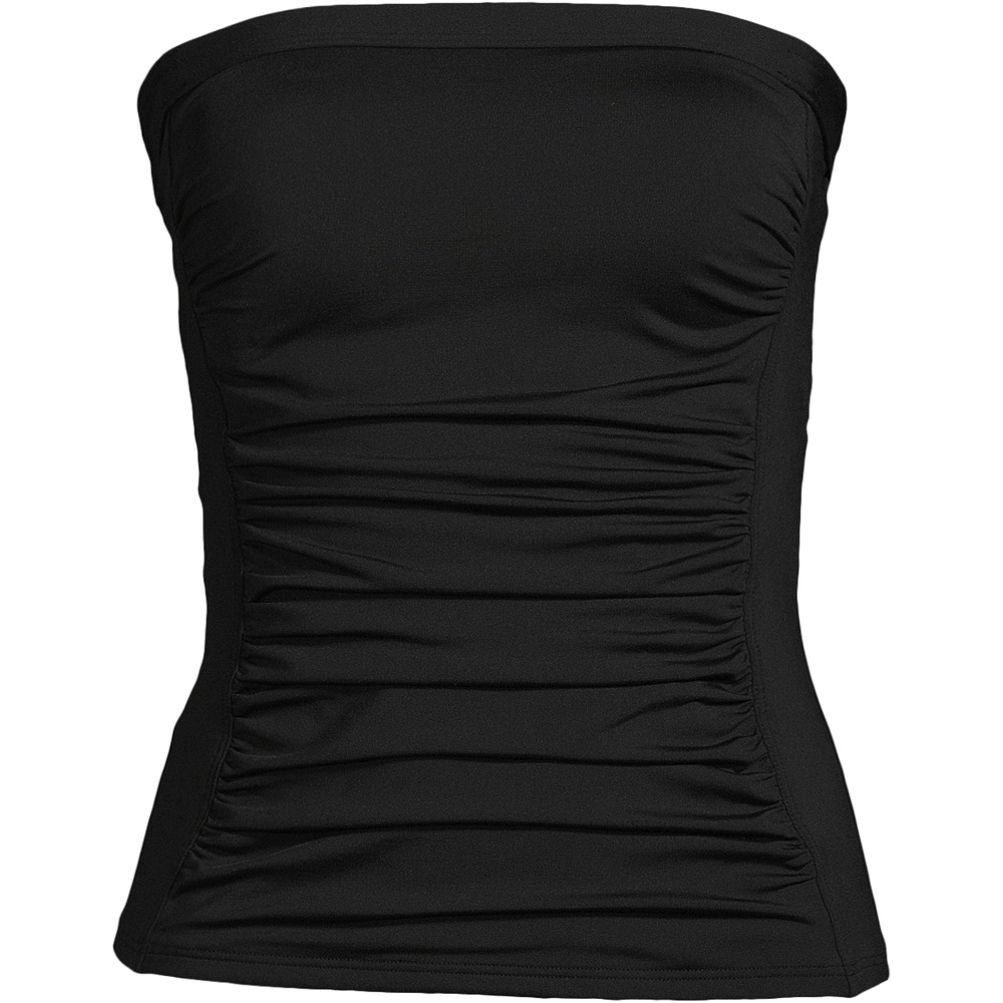 Women's Chlorine Resistant Bandeau Tankini Swimsuit Top