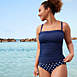 Women's Chlorine Resistant Bandeau Tankini Swimsuit Top with Removable Adjustable Straps, alternative image
