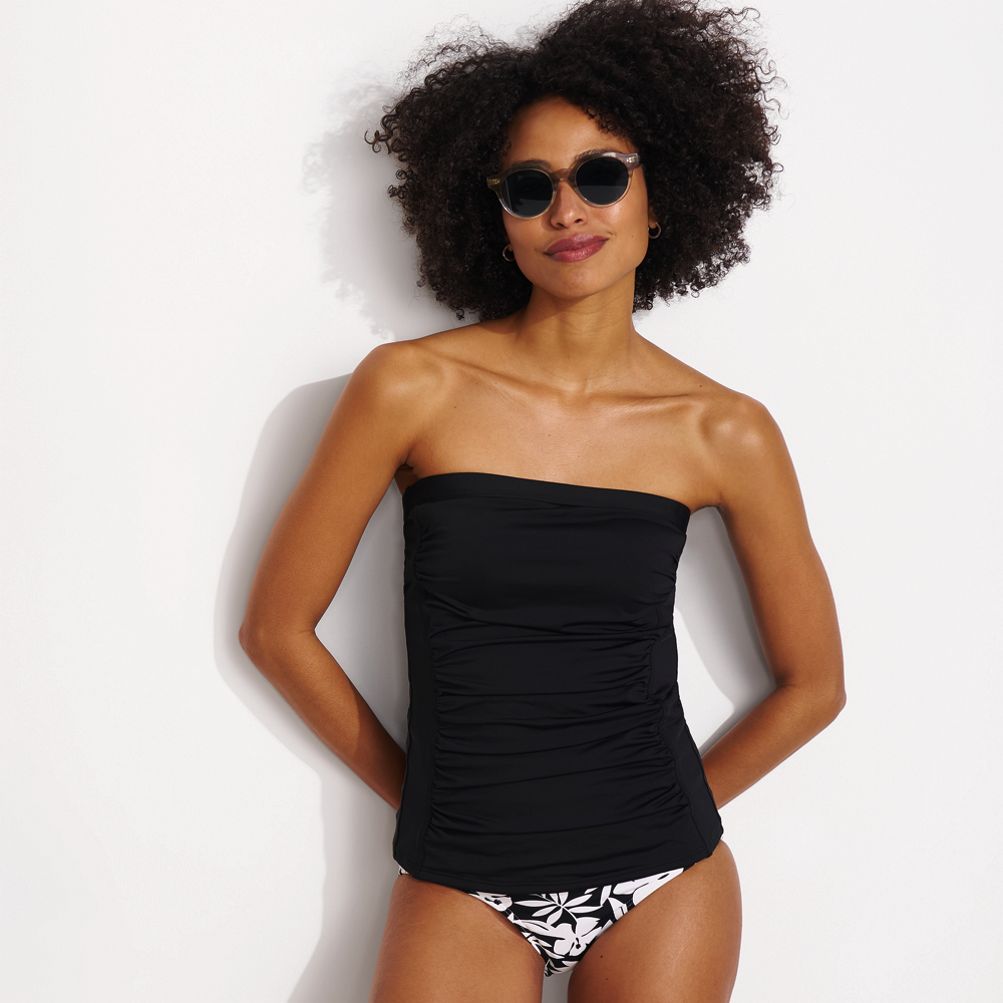 Strapless black clearance swimsuit top