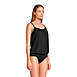 Women's Chlorine Resistant Blouson Tummy Hiding Tankini Swimsuit Top Adjustable Straps, alternative image