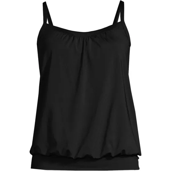 Women's Chlorine Resistant Blouson Tankini Swimsuit Top - primary