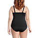 Women's Plus Size Chlorine Resistant Square Neck Underwire Tankini Swimsuit Top Adjustable Straps, Back