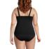 Women's Plus Size Square Neck Underwire Tankini Swimsuit Top, Back