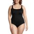 Women's Plus Size Square Neck Underwire Tankini Swimsuit Top, Front