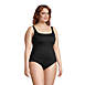 Women's Plus Size Chlorine Resistant Square Neck Underwire Tankini Swimsuit Top Adjustable Straps, alternative image