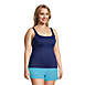 Women's Plus Size Mastectomy Chlorine Resistant Square Neck Tankini Swimsuit Top Adjustable Straps, alternative image