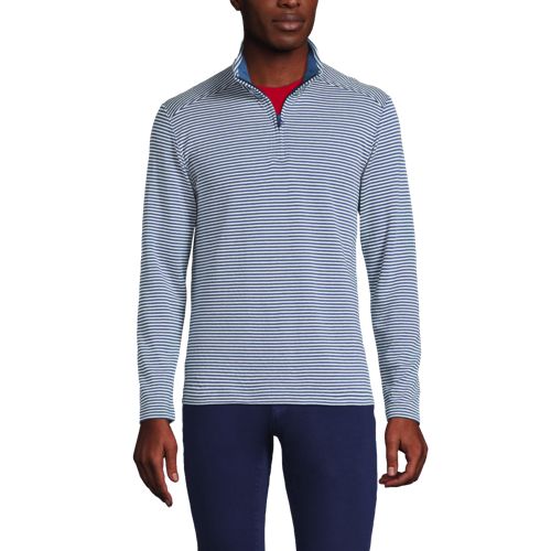 Doppellagiges Shirt mit ZipperKragen für Herren Lands' End