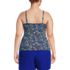 Women's Plus Size DD-Cup V-Neck Wrap Underwire Tankini Swimsuit Top, Back