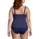 Women's Plus Size Chlorine Resistant Wrap Tankini Swimsuit Top, Back