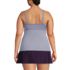 Women's Plus Size V-Neck Wrap Underwire Tankini Swimsuit Top, Back