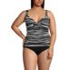 Women's Plus Size Chlorine Resistant Wrap Underwire Tankini Swimsuit Top , Front