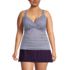 Women's Plus Size V-Neck Wrap Underwire Tankini Swimsuit Top, Front