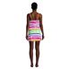 Women's Chlorine Resistant Tummy Control Square Neck Swim Dress One Piece Swimsuit with Shorts, Back