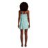 Women's Chlorine Resistant Tummy Control Square Neck Swim Dress One Piece Swimsuit with Shorts, Back
