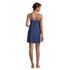 Women's Chlorine Resistant Tummy Control Square Neck Swim Dress One Piece Swimsuit with Shorts, Back