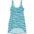 Women's Chlorine Resistant Tummy Control Square Neck Swim Dress One Piece Swimsuit with Shorts, alternative image