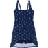 Women's Chlorine Resistant Tummy Control Square Neck Swim Dress One Piece Swimsuit with Shorts, alternative image