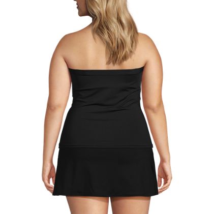Women's Plus Size Bandeau Tankini Swimsuit Top - image 3