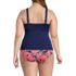 Women's Plus Size V-Neck Wrap Underwire Tankini Swimsuit Top , Back