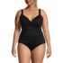 Women's Plus Size DDD-Cup Chlorine Resistant Tummy Control Underwire Tankini Swimsuit Top, Front