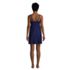 Women's Chlorine Resistant Tummy Control Square Neck Swim Dress One Piece Swimsuit with Shorts, Back