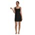 Women's Chlorine Resistant Tummy Control Square Neck Swim Dress One Piece Swimsuit with Shorts, Front