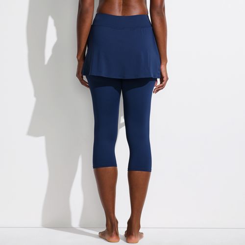 Women's High Waisted Modest Swim Leggings with UPF 50 Sun Protection, Back