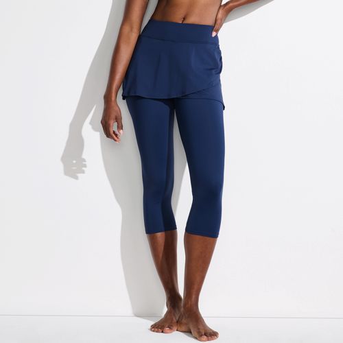 Women's High Waisted Modest Swim Leggings with UPF 50 Sun Protection, Front