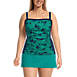 Women's Plus Size Chlorine Resistant Bandeau Tankini Swimsuit Top with Removable Adjustable Straps, alternative image