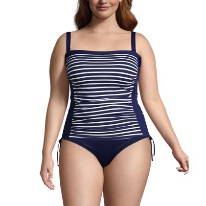 Women's Plus Size Bandeau Tankini Swimsuit Top - image 3