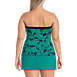 Women's Plus Size Chlorine Resistant Bandeau Tankini Swimsuit Top with Removable Adjustable Straps, Back
