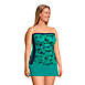 Women's Plus Size Chlorine Resistant Bandeau Tankini Swimsuit Top with Removable Adjustable Straps, alternative image