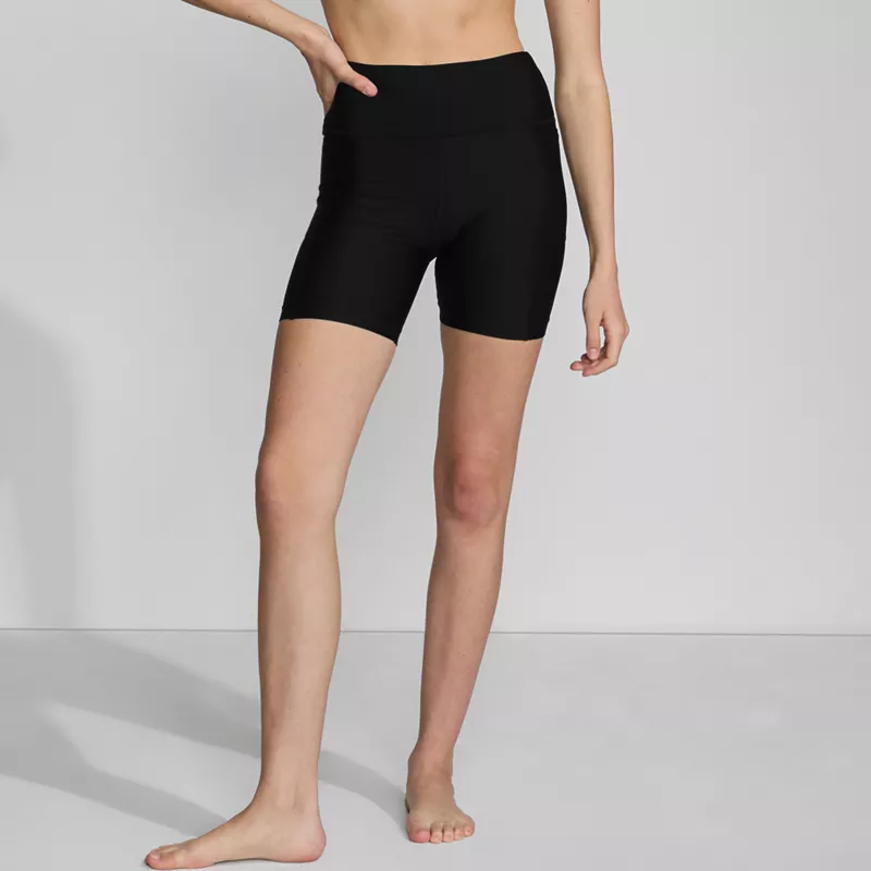 Women's 6" High Waisted Bike Swim Shorts, Front