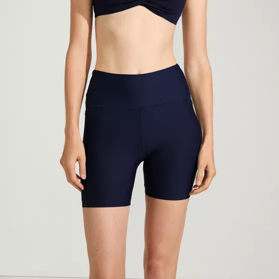 Women's 6" High Waisted Bike Swim Shorts - primary