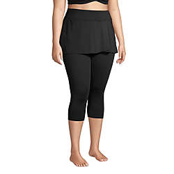 Women's Plus Size Chlorine Resistant High Waisted Modest Swim Leggings with UPF 50 Sun Protection, alternative image