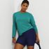 Women's Plus Size 6" High Waisted Bike Swim Shorts, alternative image