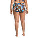 Women's Plus Size Chlorine Resistant Tummy Control High Waisted Bikini Swim Bottoms Print, Back
