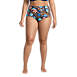 Women's Plus Size Chlorine Resistant Tummy Control High Waisted Bikini Swim Bottoms Print, Front